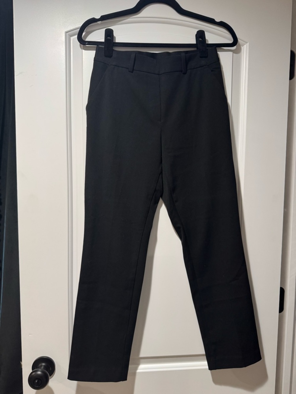 H&M Black Straight-Leg Women's Trousers